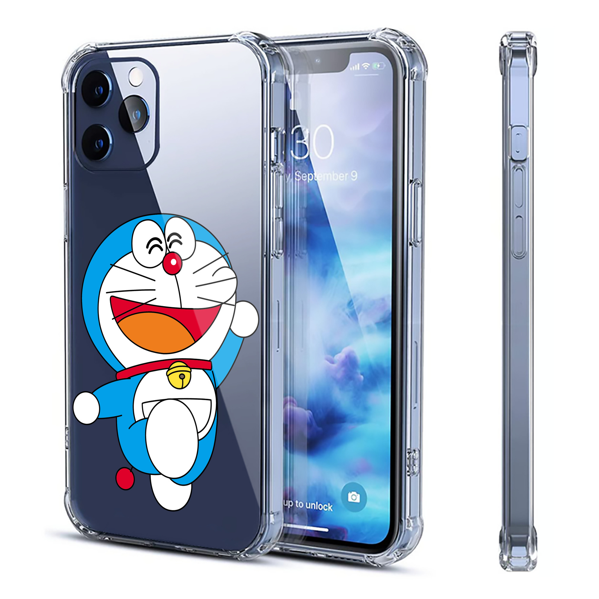 （画像用） ドラえもん Doraemon 【iPhone 12シリーズ対応】透明スマホケース（クリアソフトケース）